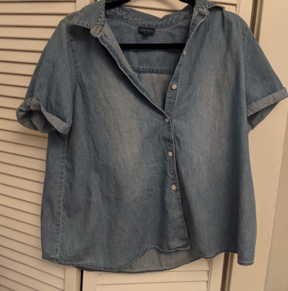 J jill denim swing shirt